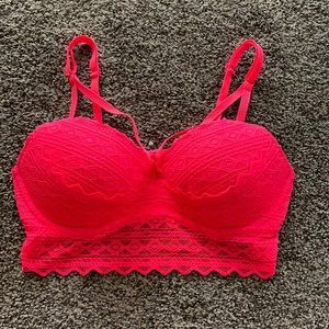 PINK by VS bralette. Hot Coral color